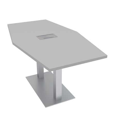 Skutchi Designs 33.5 in W, 69.5 in L, 29 in H, Engineered Wood Top, Grey HAR-HEX.IR-34x70-DOU-ELEC-XD01